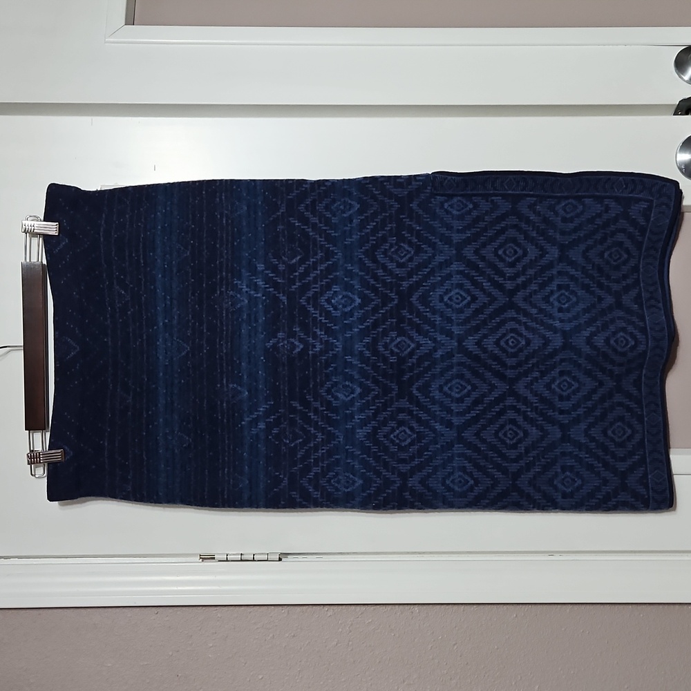 Pendleton Blue Gray Aztec Patterned Skirt
